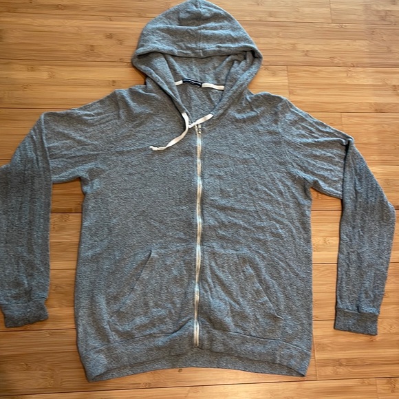 Brandy Melville Tops Brandy Melville Gray Zipup Hoodie Poshmark